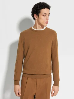 Dark Foliage Mélange Oasi Cashmere Crewneck