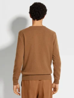 Dark Foliage Mélange Oasi Cashmere Crewneck