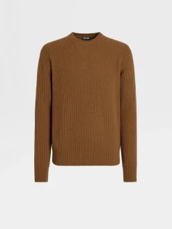 Dark Foliage Mélange Oasi Cashmere Crewneck