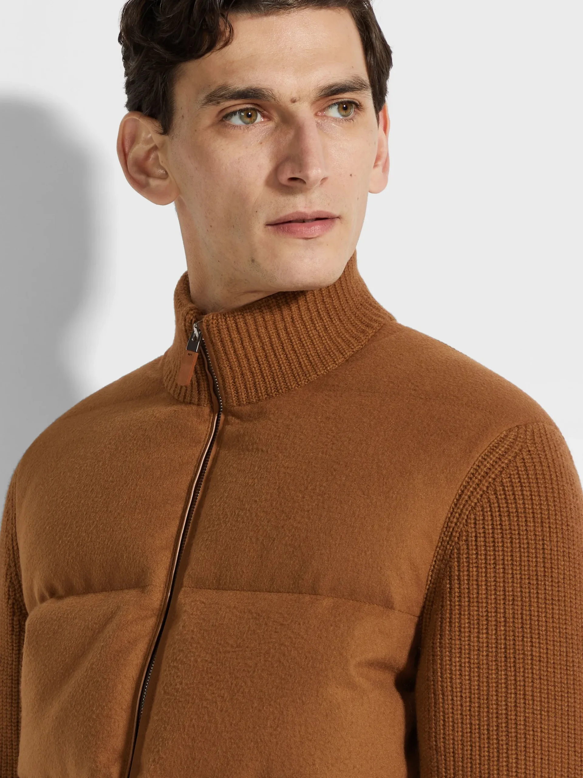 Dark Foliage Oasi Cashmere Full Zip Blouson