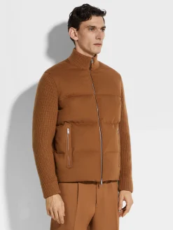 Dark Foliage Oasi Cashmere Full Zip Blouson