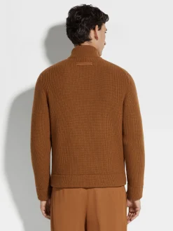 Dark Foliage Oasi Cashmere Full Zip Blouson