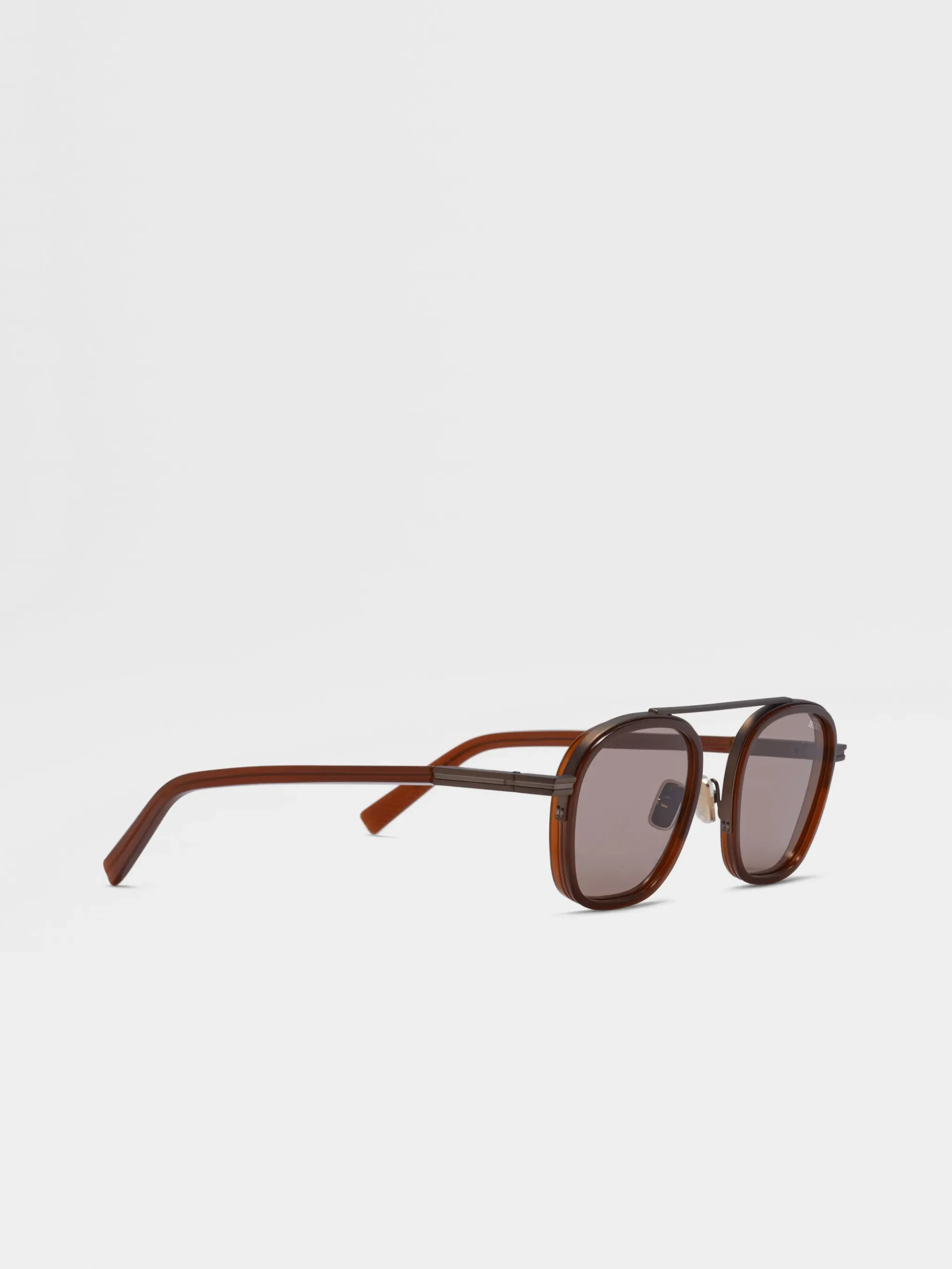 Dark Foliage Orizzonte I Acetate and Metal Sunglasses