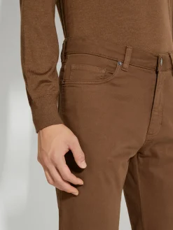 Dark Foliage Stretch Cotton Roccia Jeans