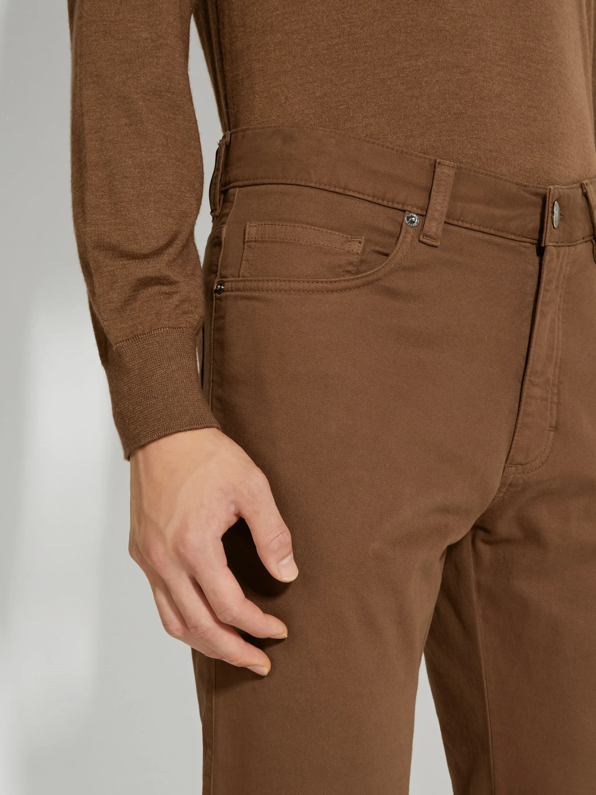 Dark Foliage Stretch Cotton Roccia Jeans