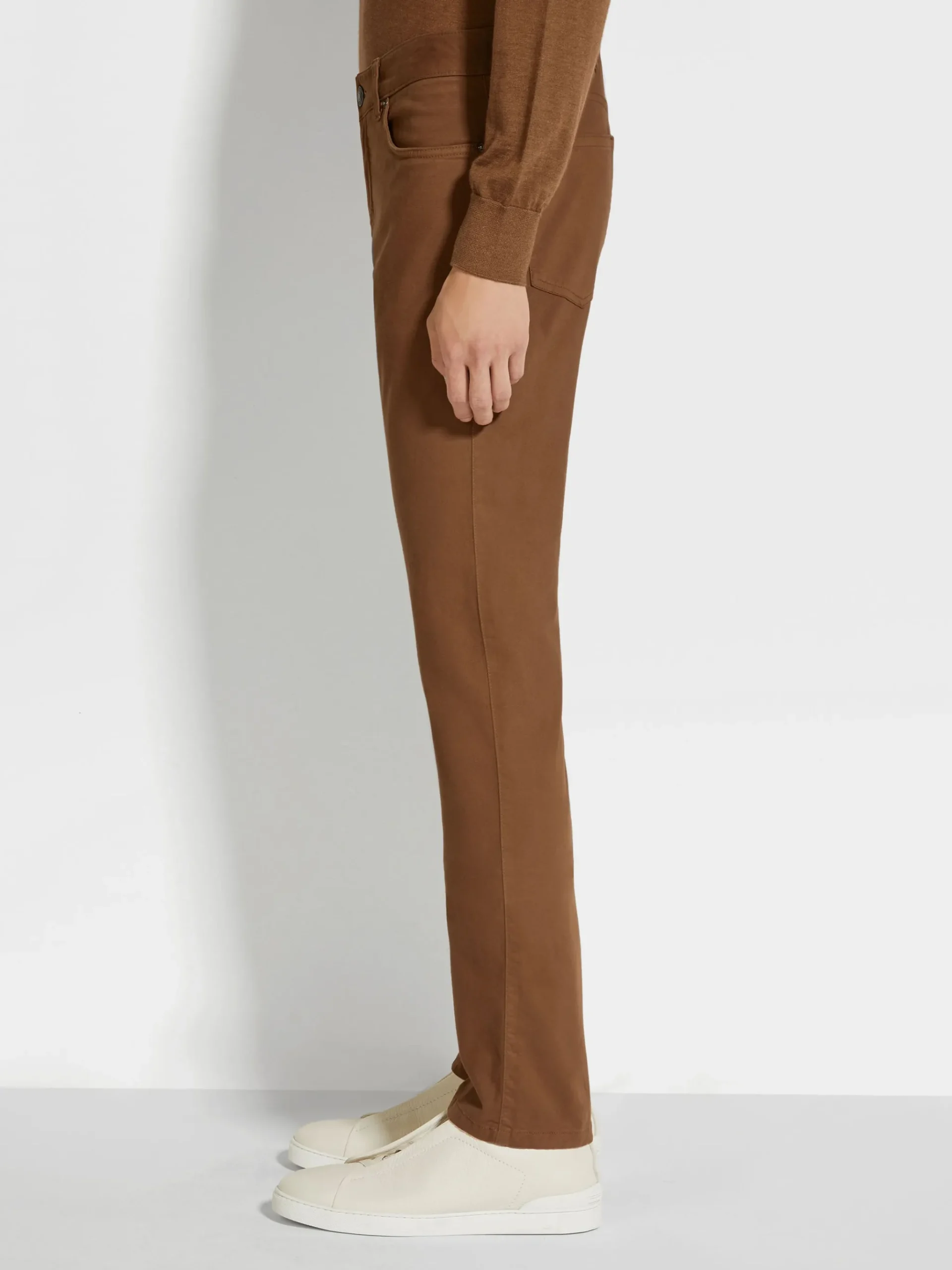 Dark Foliage Stretch Cotton Roccia Jeans