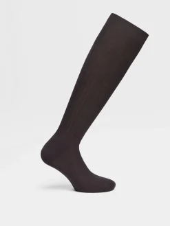 Dark Grey Cotton Socks
