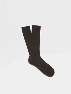 Dark Grey Cotton Socks