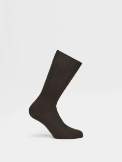 Dark Grey Cotton Socks