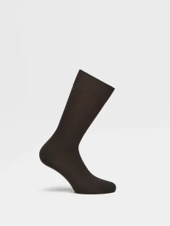 Dark Grey Cotton Socks
