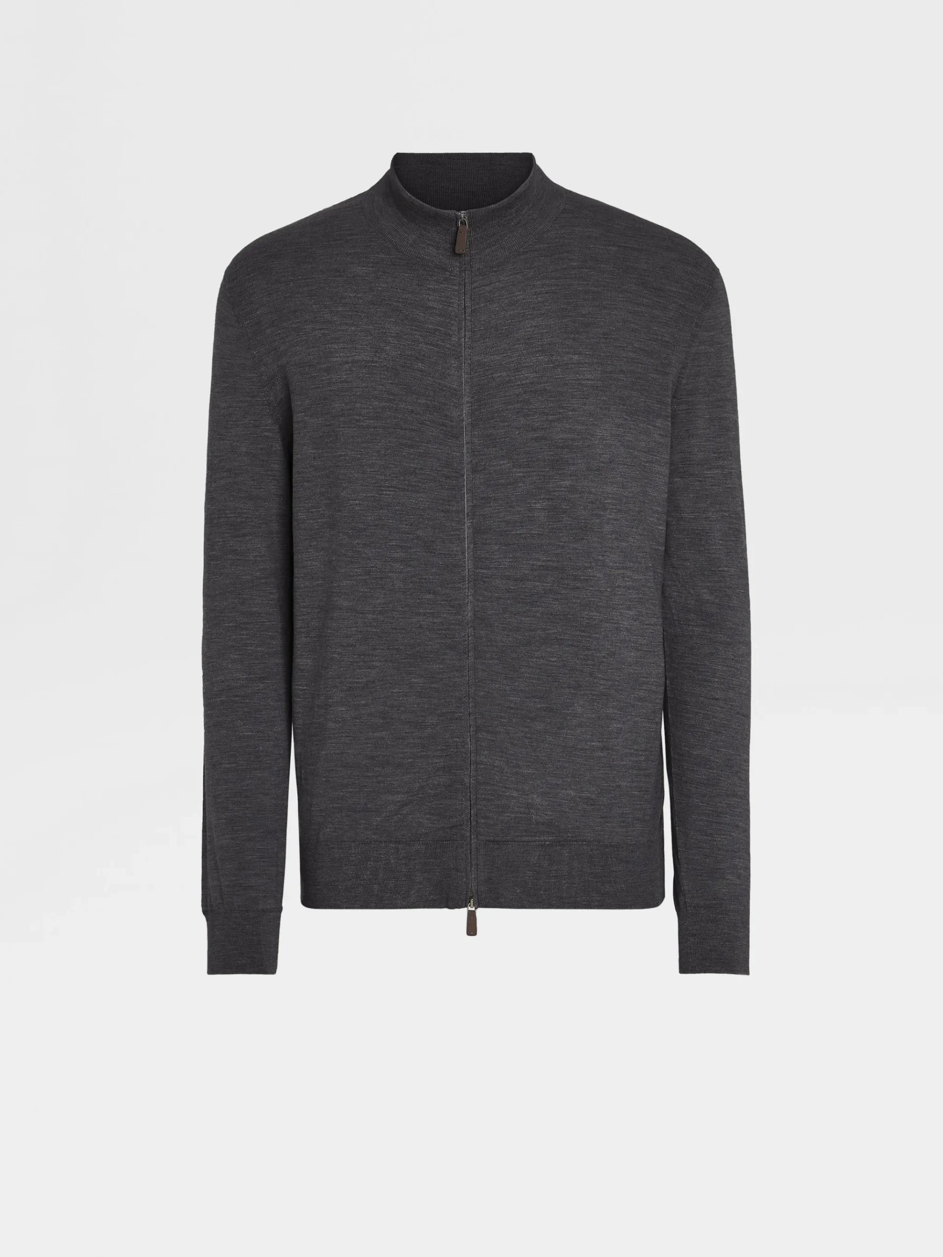 Dark Grey 12milmil12 Wool Full Zip Sweatshirt