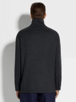 Dark Grey Mélange Trofeo™ Cashmere Overshirt