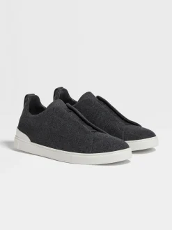 Dark Grey Oasi Cashmere Triple Stitch™ Sneakers