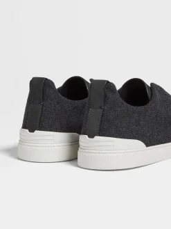 Dark Grey Oasi Cashmere Triple Stitch™ Sneakers