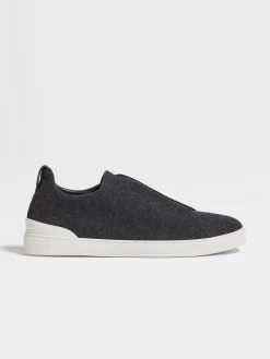 Dark Grey Oasi Cashmere Triple Stitch™ Sneakers