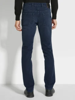 Dark Grey Stone-washed Stretch Cotton Roccia Jeans