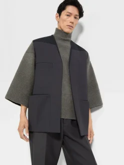 Dark Grey Wool and Cashmere Jacket