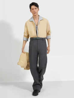 Dark Grey Wool and Cashmere Pants