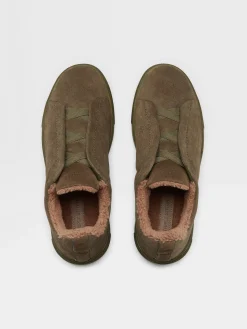 Dark Olive Green Suede Triple Stitch™ Sneakers