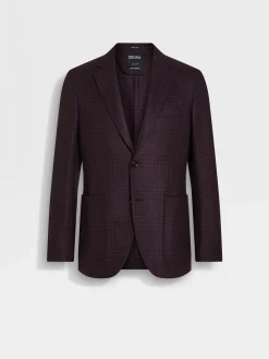 Dark Purple and Black Oasi Cashmere Jacket