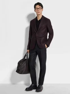 Dark Purple and Black Oasi Cashmere Jacket