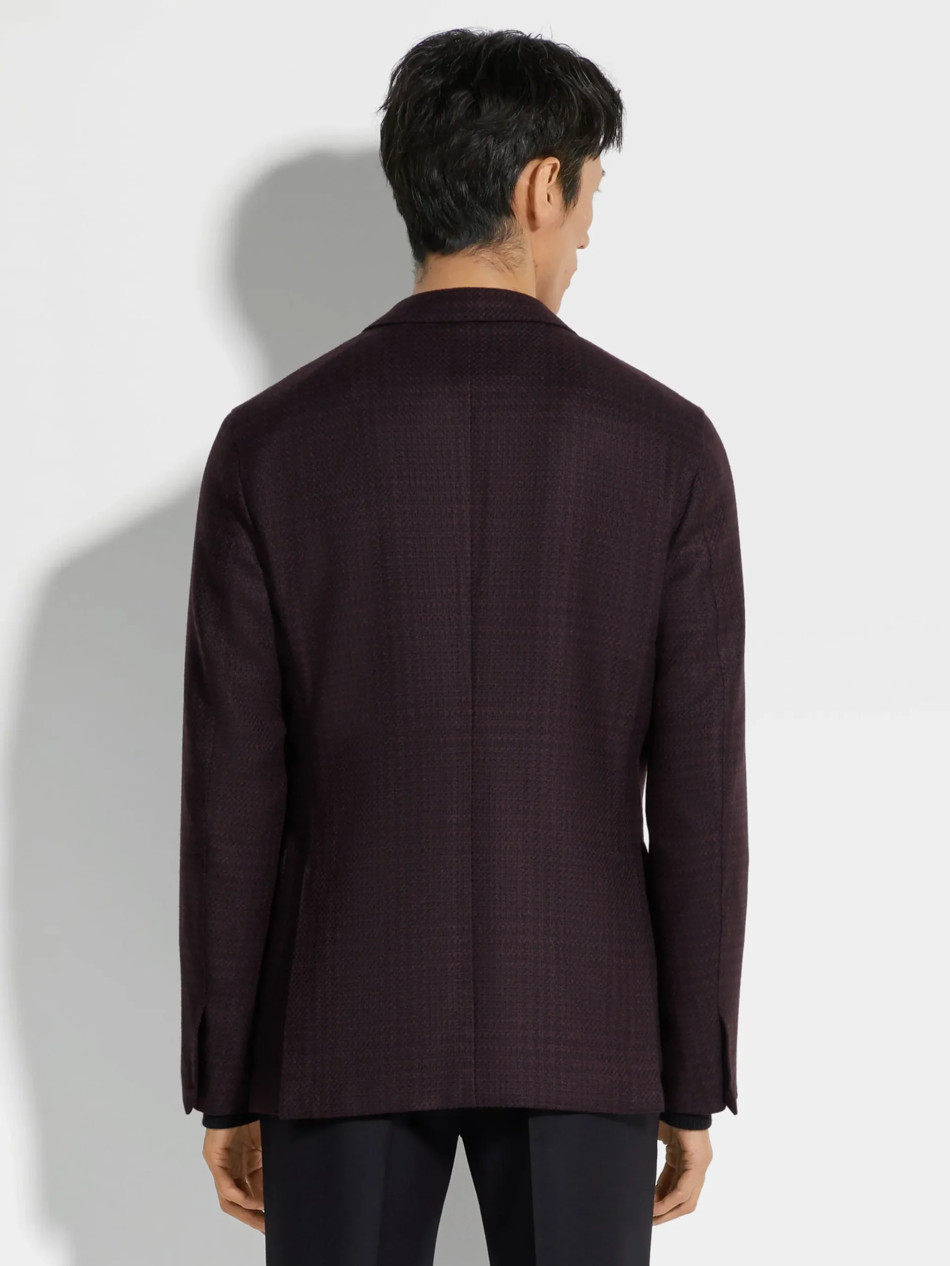 Dark Purple and Black Oasi Cashmere Jacket