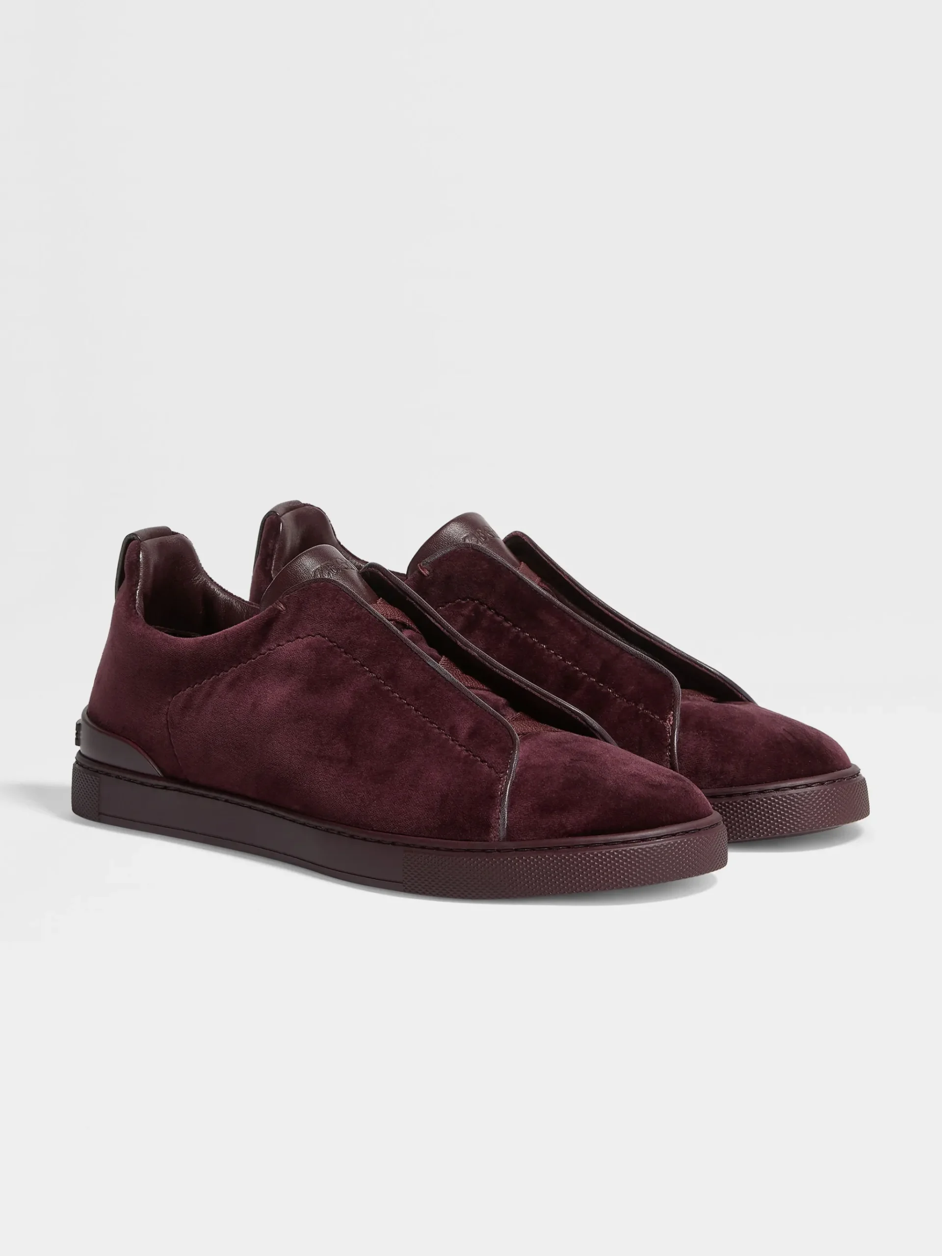 Dark Purple Velvet Triple Stitch™ Sneakers