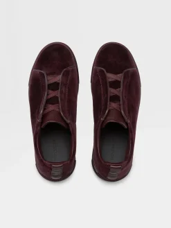 Dark Purple Velvet Triple Stitch™ Sneakers