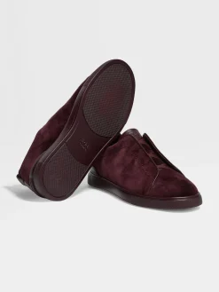 Dark Purple Velvet Triple Stitch™ Sneakers