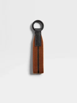 Foliage and Black Web Key Chain
