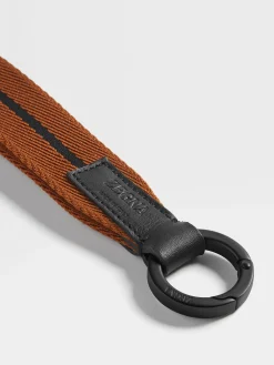Foliage and Black Web Key Chain