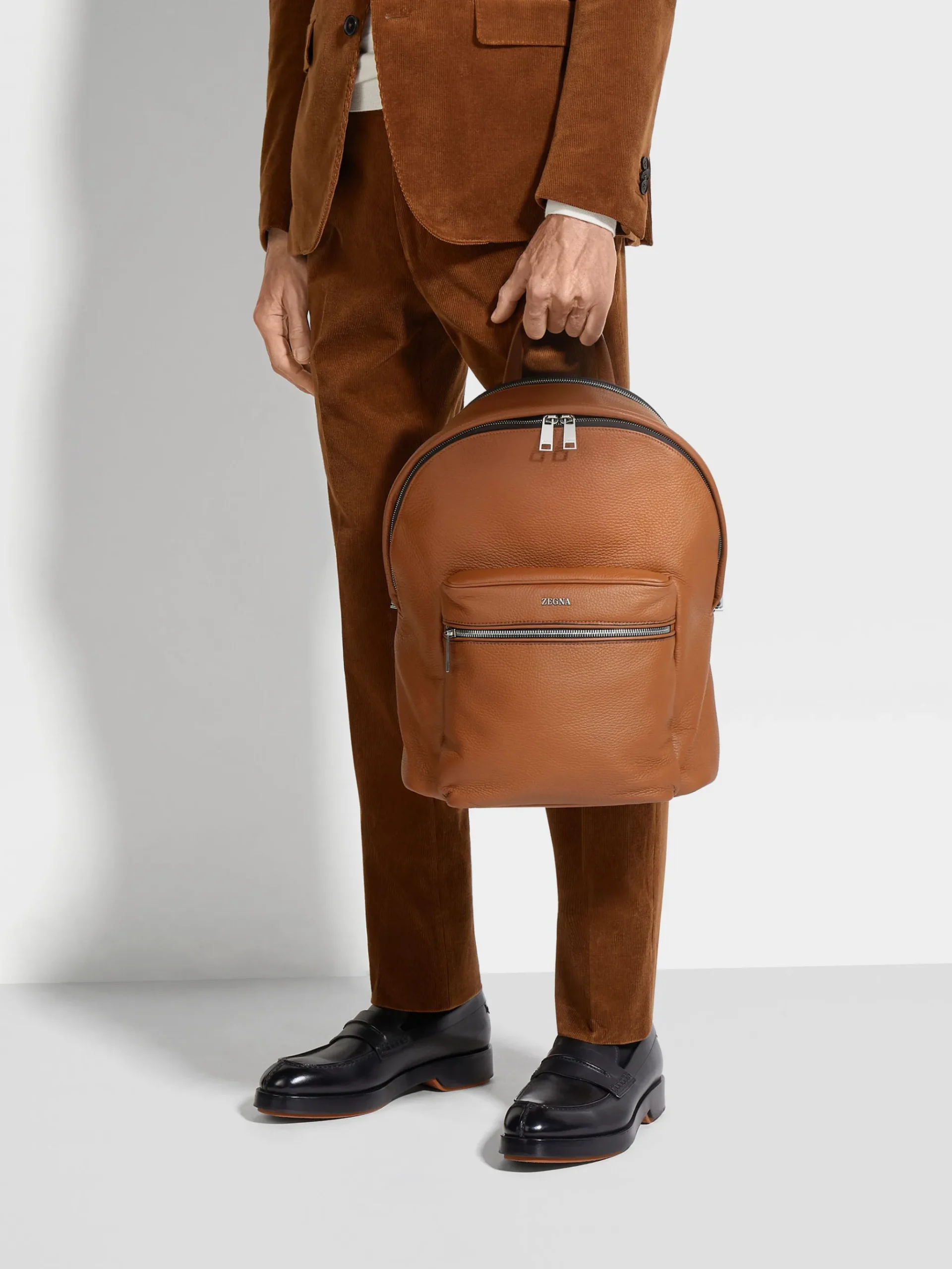 Foliage Deerskin Hoodie Backpack