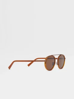 Foliage Orizzonte II Acetate and Metal Sunglasses