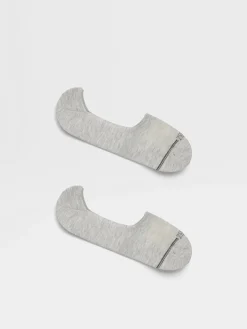 Grey Mélange Cotton Blend Socks