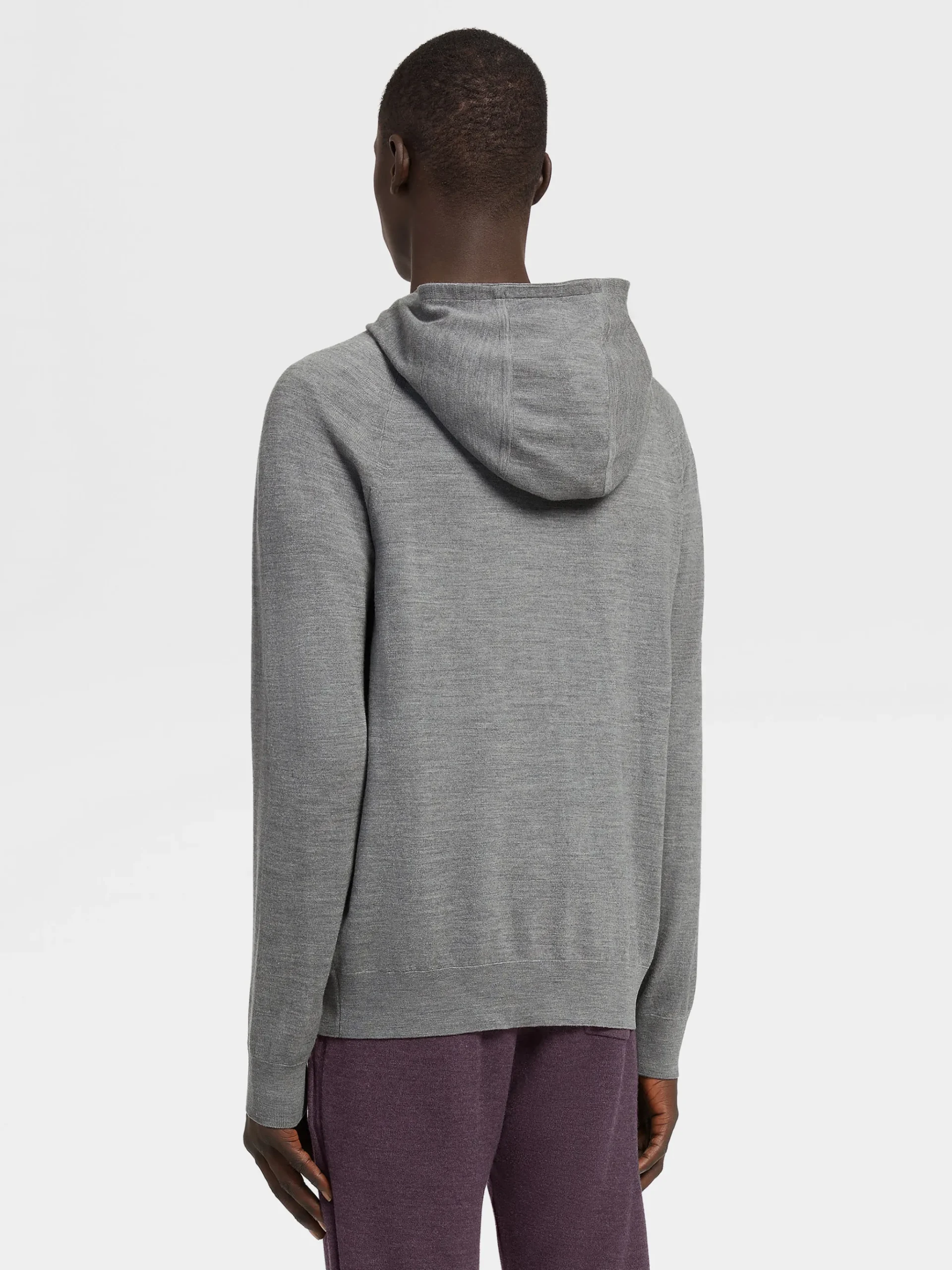Grey Mélange 12milmil12 Wool Hoodie