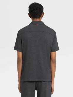 Grey Mélange 12milmil12 Wool Polo Shirt