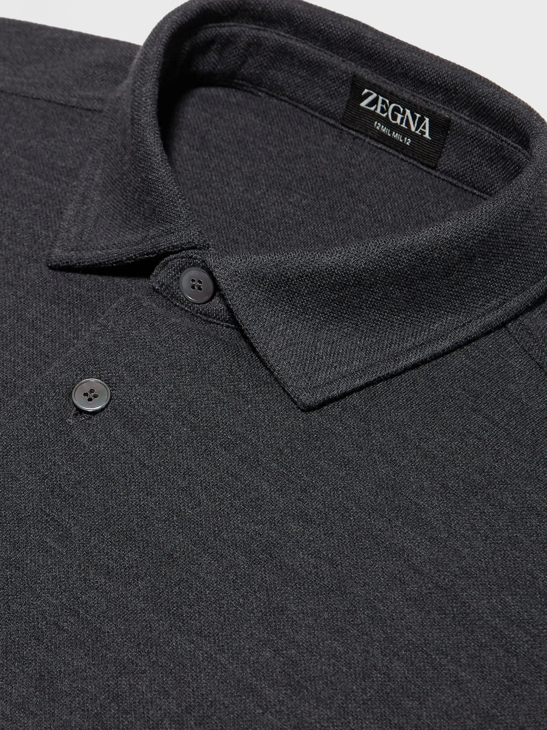 Grey Mélange 12milmil12 Wool Polo Shirt