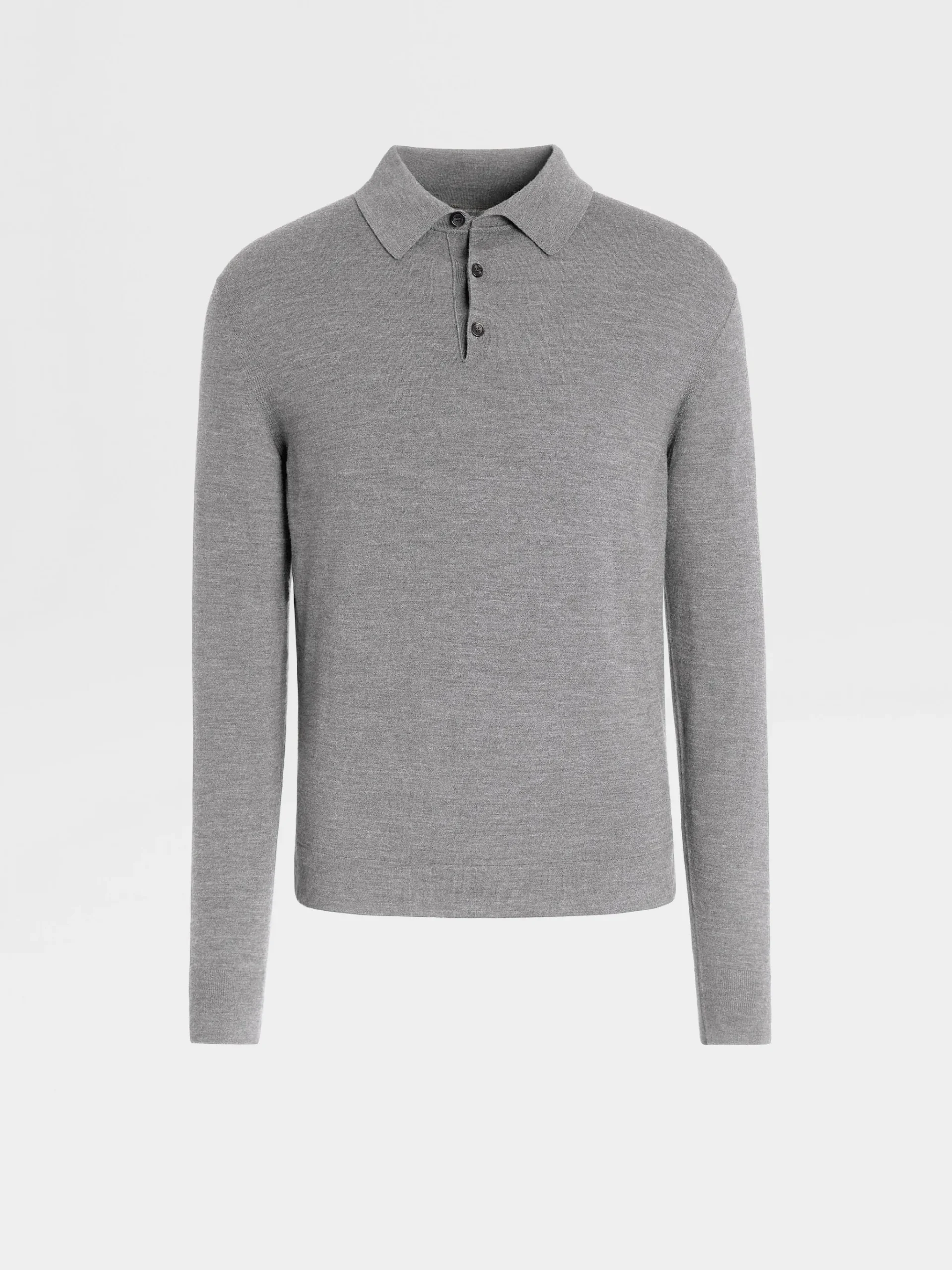 Grey Mélange 12milmil12 Wool Polo Shirt