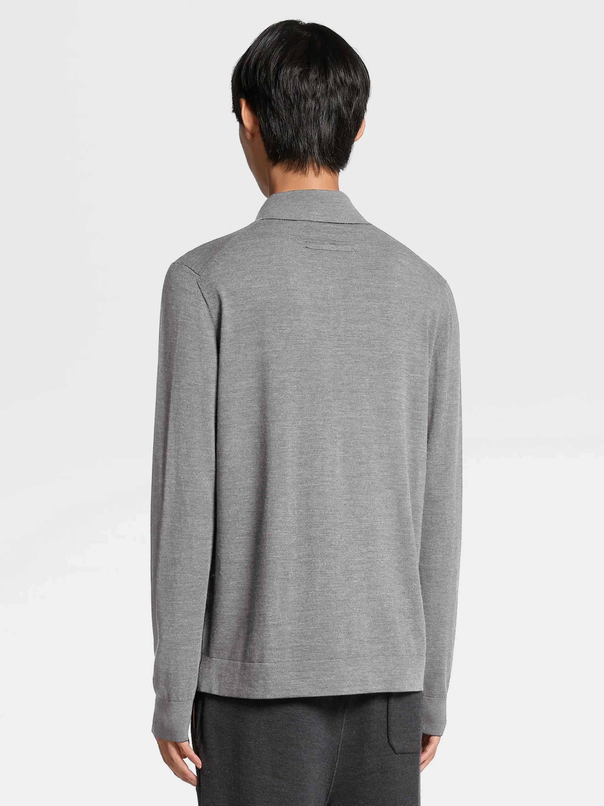 Grey Mélange 12milmil12 Wool Polo Shirt