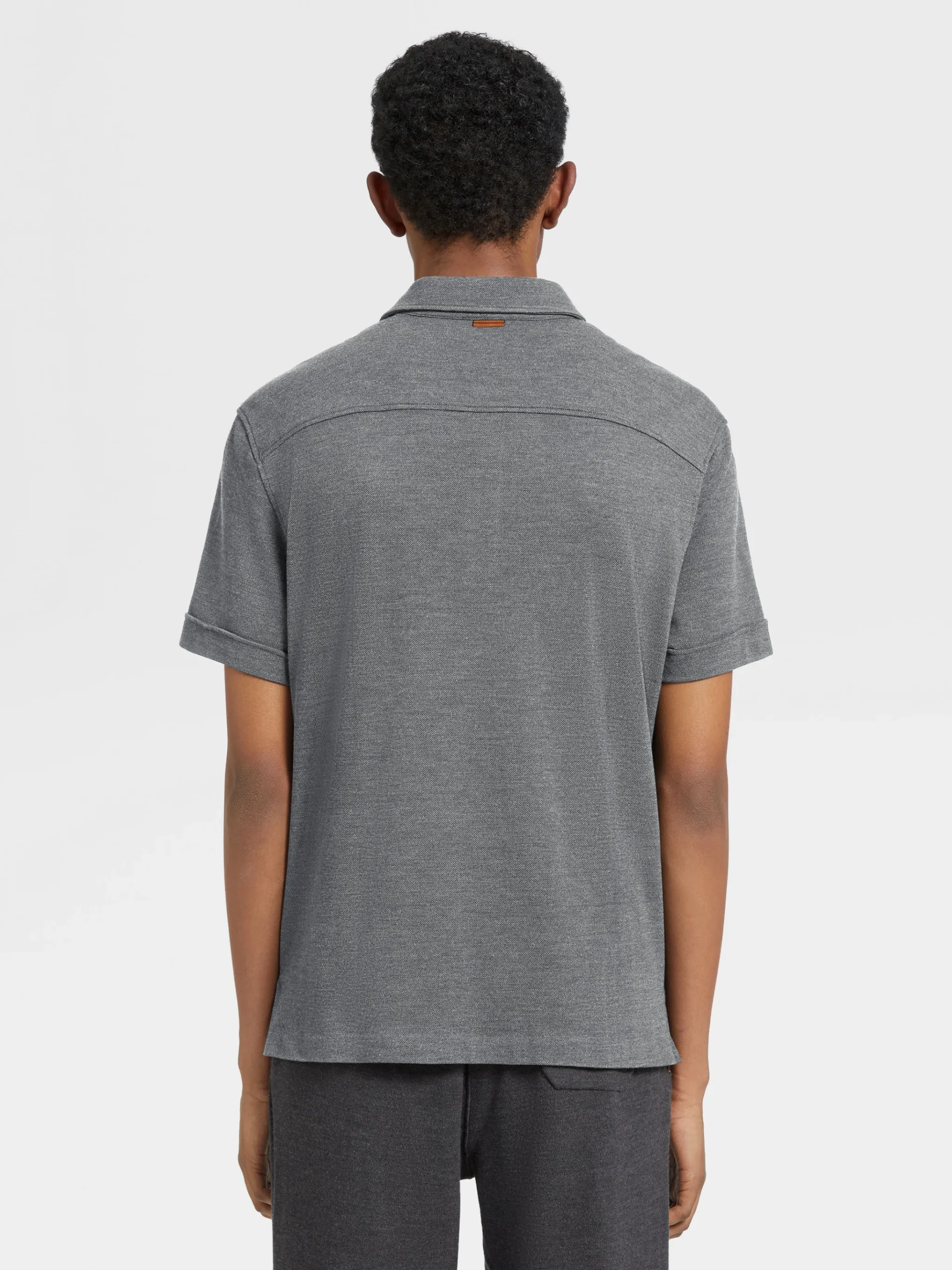 Grey Mélange 12milmil12 Wool Polo Shirt