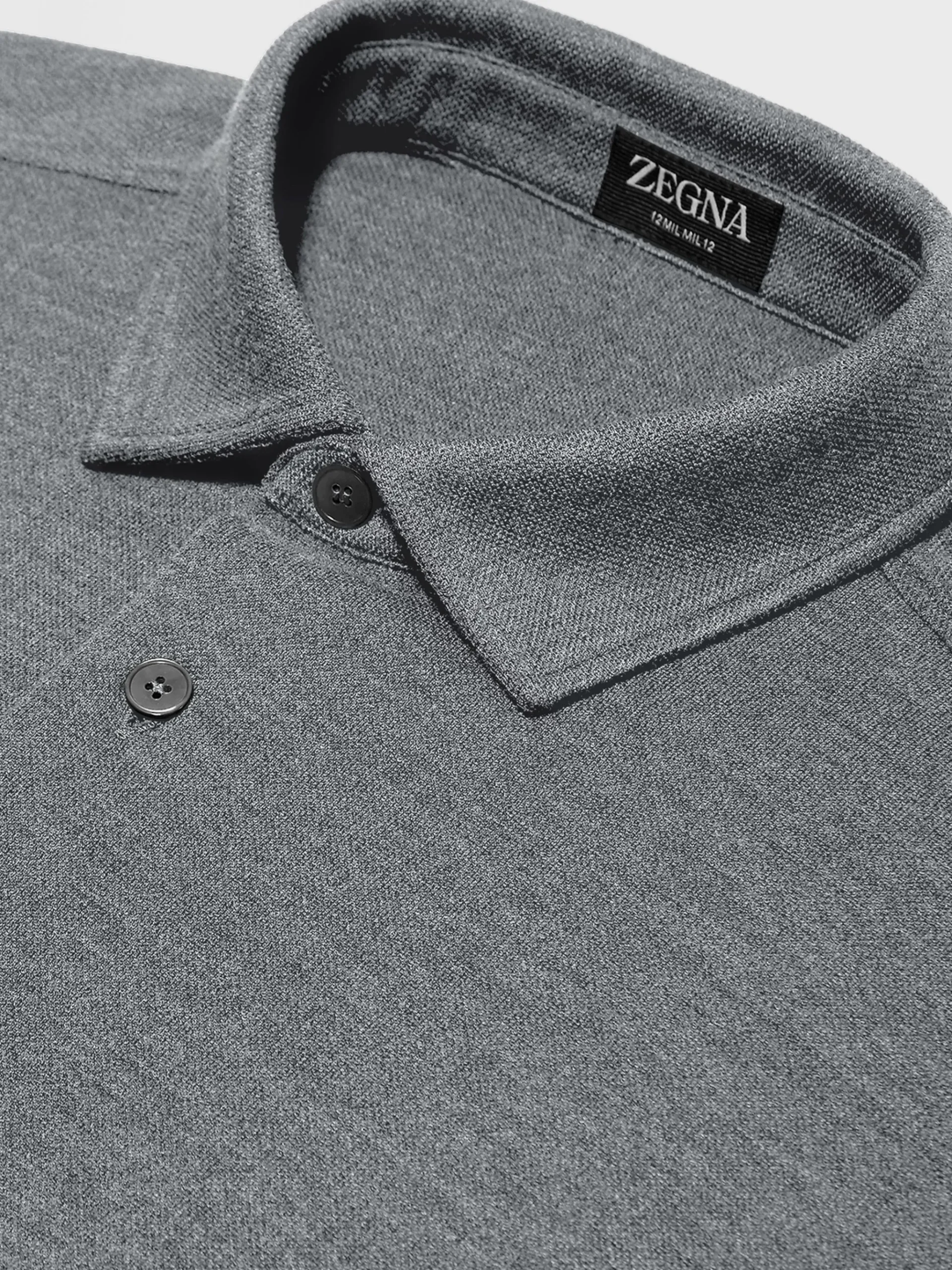 Grey Mélange 12milmil12 Wool Polo Shirt