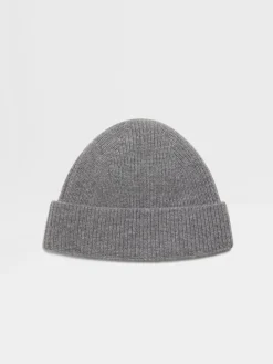 Grey Mélange Oasi Cashmere Beanie
