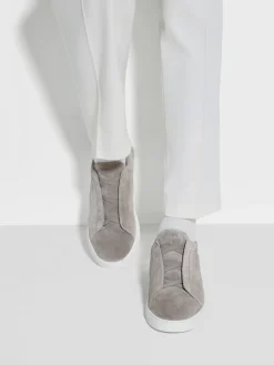 Grey Mélange Suede Triple Stitch™ Sneakers