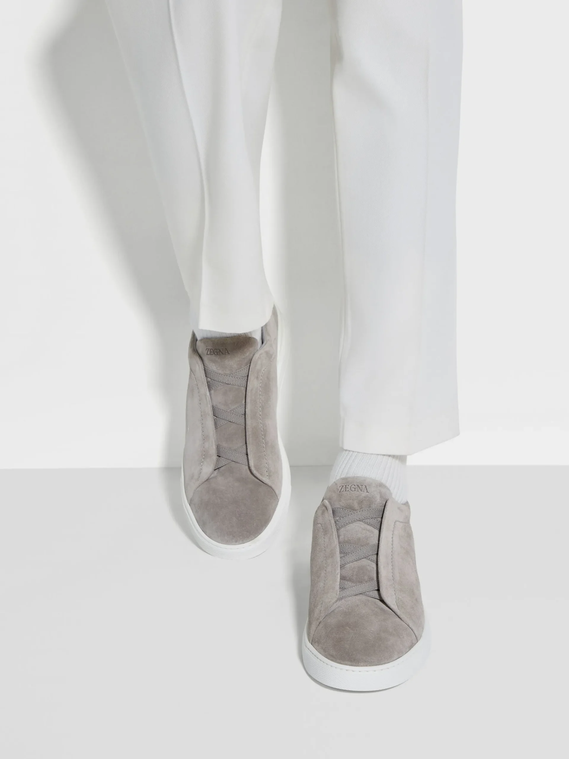Grey Mélange Suede Triple Stitch™ Sneakers