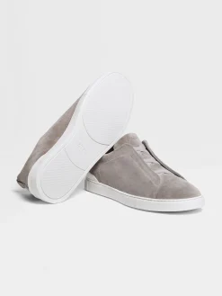 Grey Mélange Suede Triple Stitch™ Sneakers