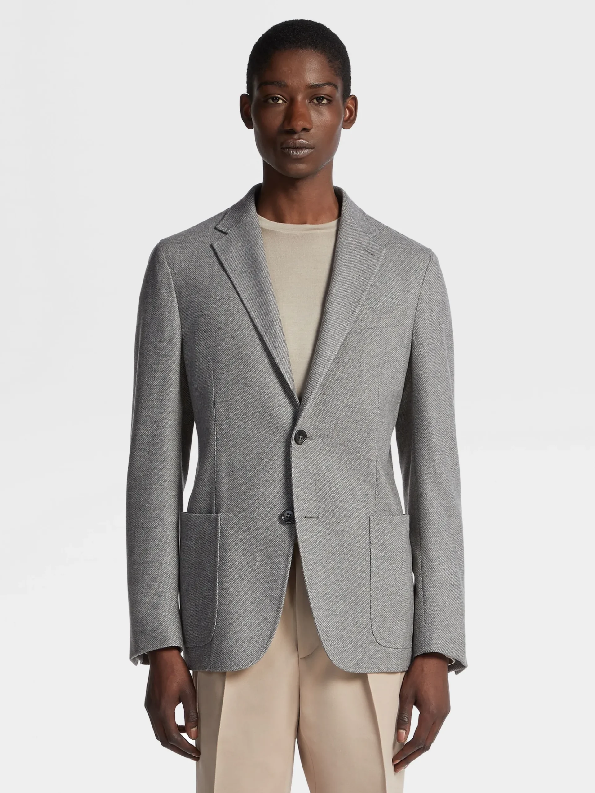 Grey Mélange Trofeo™ Cashmere Shirt Jacket