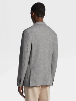 Grey Mélange Trofeo™ Cashmere Shirt Jacket