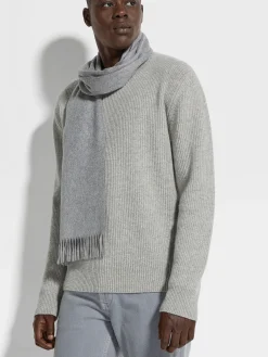 Grey Oasi Cashmere Scarf