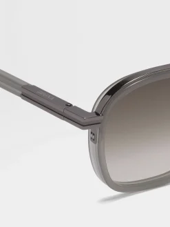 Grey Orizzonte I Acetate and Metal Sunglasses