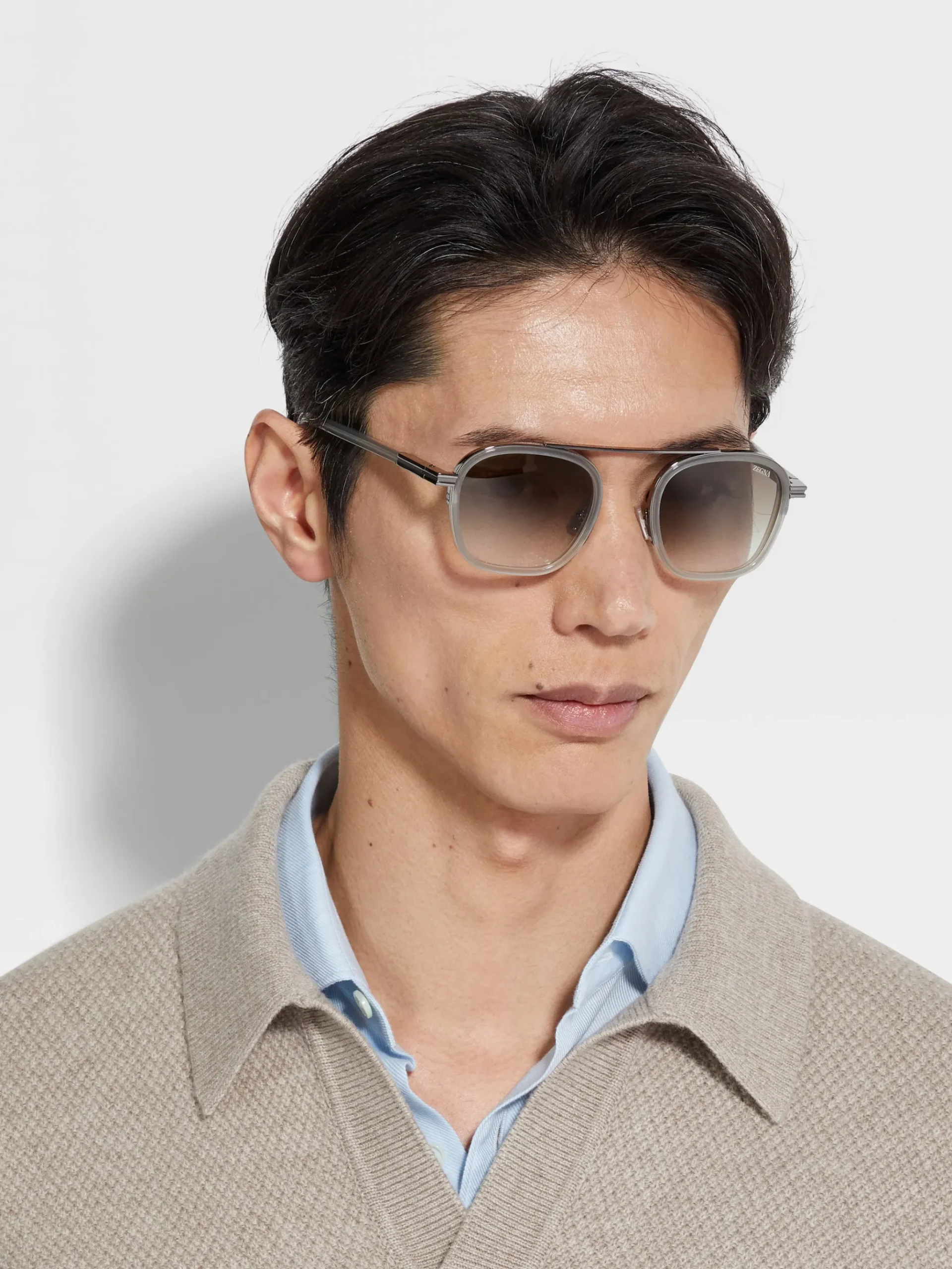 Grey Orizzonte I Acetate and Metal Sunglasses